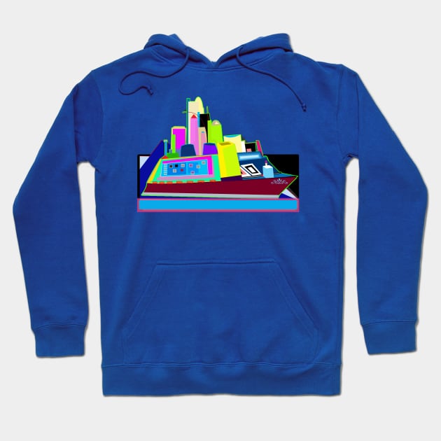 Big Colorful Boat Hoodie by momomoma